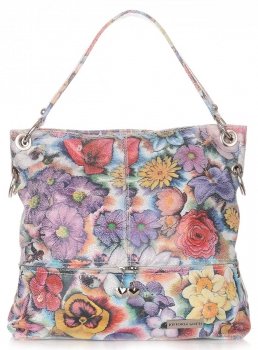 Bőr táska shopper bag Vittoria Gotti fehér V5483