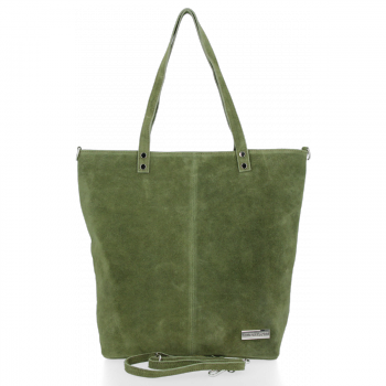Bőr táska shopper bag Vittoria Gotti zöld VG41