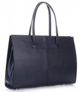 Bőr táska aktatáska Genuine Leather tengerkék 840