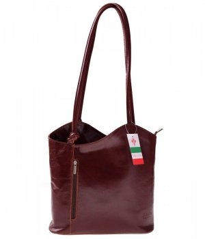 Bőr táska borítéktáska Genuine Leather barna 491