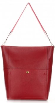 Bőr táska shopper bag Genuine Leather bordó K26