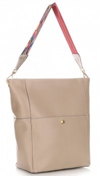 Bőr táska shopper bag Genuine Leather földszínű K26