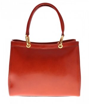 Bőr táska kuffer Genuine Leather vörös 1000