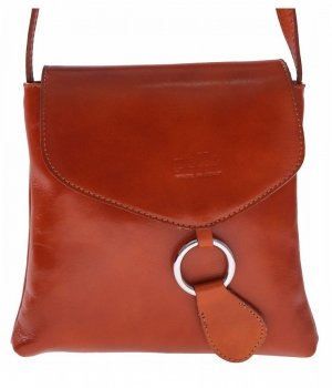 Bőr táska levéltáska Genuine Leather vörös 6021
