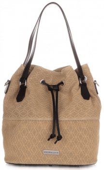 Női Táská shopper bag Vittoria Gotti sötét bézs V1005