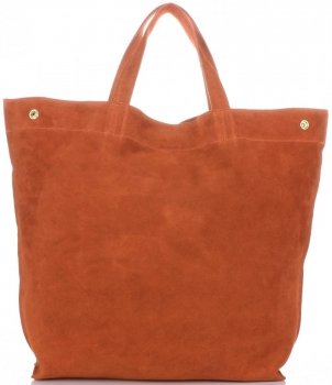 Bőr táska shopper bag Vera Pelle narancs A19