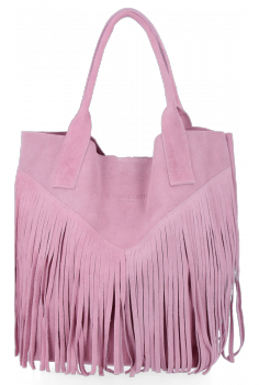 Bőr táska shopper bag Vittoria Gotti púderrózsaszín VPOS9