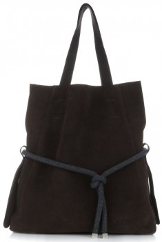 Bőr táska shopper bag Vittoria Gotti csokoládé V26A