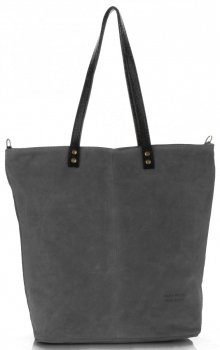 Bőr táska shopper bag Vera Pelle szürke 80041