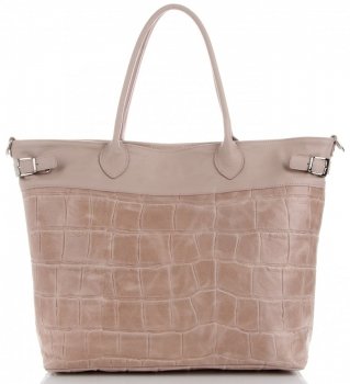 Bőr táska shopper bag Vittoria Gotti púderrózsaszín V691622