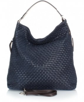 Bőr táska univerzális Genuine Leather tengerkék 15