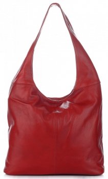 Bőr táska shopper bag Vittoria Gotti piros V3L