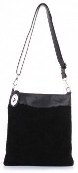 Bőr táska levéltáska Genuine Leather fekete 14