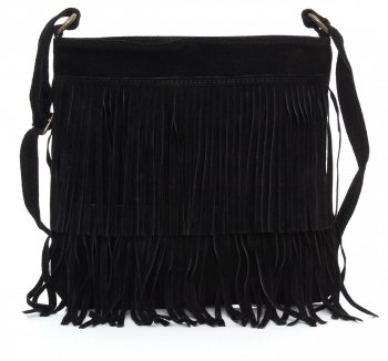Bőr táska levéltáska Genuine Leather fekete 223