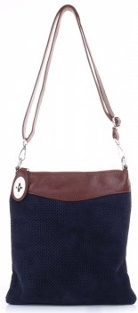 Bőr táska levéltáska Genuine Leather tengerkék 14