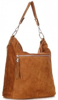 Bőr táska shopper bag Genuine Leather vörös 1330