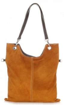 Bőr táska levéltáska Genuine Leather vörös 517