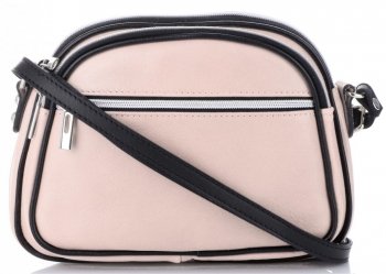 Bőr táska levéltáska Genuine Leather púderrózsaszín 5100