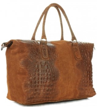 Bőr táska kuffer Genuine Leather vörös 1175