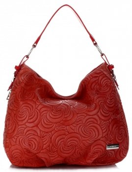 Bőr táska shopper bag Vittoria Gotti piros V80013