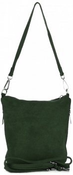 Bőr táska levéltáska Genuine Leather palackzöld 85A