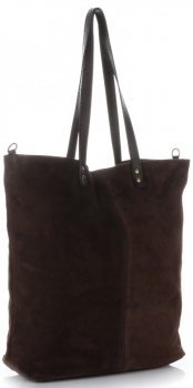 Bőr táska shopper bag Vera Pelle csokoládé 80041