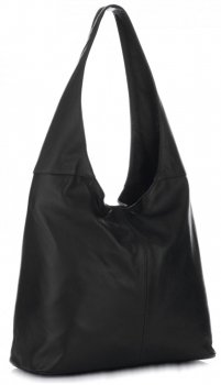 Bőr táska shopper bag Vittoria Gotti fekete V3L