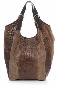Bőr táska shopper bag Vera Pelle földszínű 9551