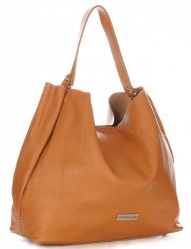 Bőr táska shopper bag Vittoria Gotti vörös V230