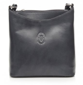Bőr táska levéltáska Genuine Leather szürke 6001