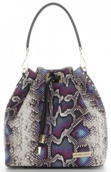 Bőr táska shopper bag Vittoria Gotti ibolya V8224-1