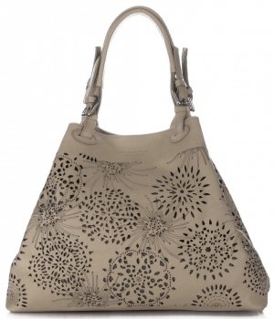 Bőr táska shopper bag Vittoria Gotti földszínű V8913