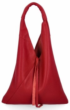 Olasz bőr Shopper Bag táska kis kozmetikai táskával 5820S bordó