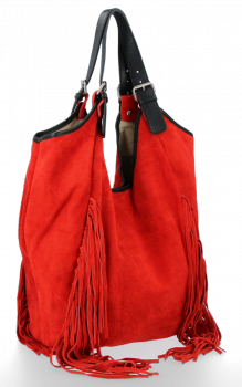 Bőr táska shopper bag Vittoria Gotti piros B10
