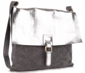 Bőr táska levéltáska Genuine Leather fekete 50724