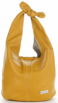 Bőr táska shopper bag Vittoria Gotti sárga V693658