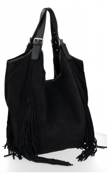 Bőr táska shopper bag Vittoria Gotti fekete B10