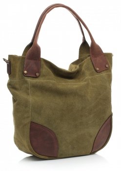 Bőr táska univerzális Genuine Leather zöld 811746