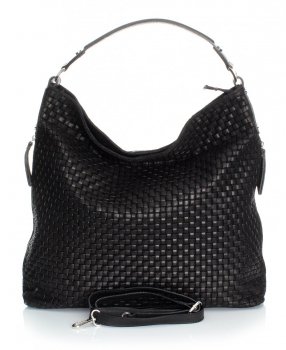 Bőr táska univerzális Genuine Leather fekete 15