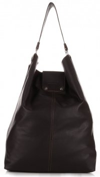 Bőr táska shopper bag Vera Pelle csokoládé 3292