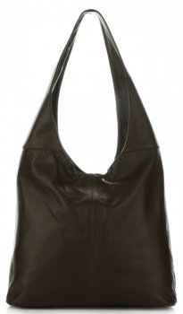 Bőr táska shopper bag Vittoria Gotti csokoládé V3L