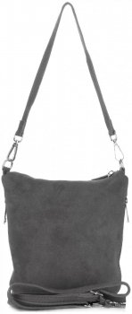 Bőr táska levéltáska Genuine Leather szürke 85A
