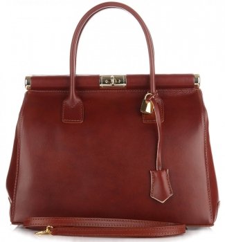 Bőr táska kuffer Genuine Leather barna 816(2