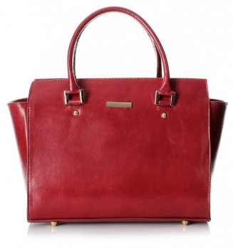 Bőr táska kuffer Genuine Leather piros 2222