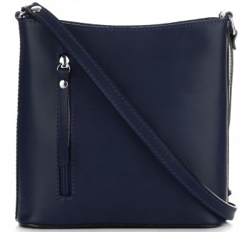 Bőr táska levéltáska Genuine Leather tengerkék 6002