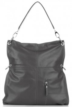 Bőr táska shopper bag Vera Pelle szürke 25