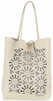 Bőr táska shopper bag Vittoria Gotti V577