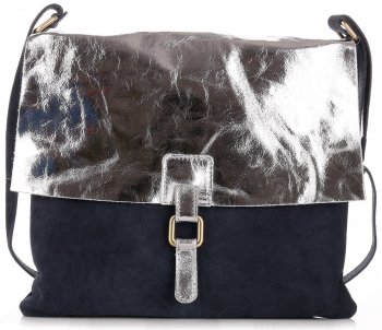 Bőr táska levéltáska Genuine Leather fekete 50724