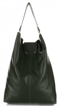 Bőr táska shopper bag Vera Pelle zöld 3292
