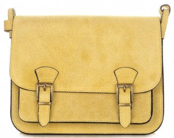 Bőr táska levéltáska Genuine Leather sárga 1643